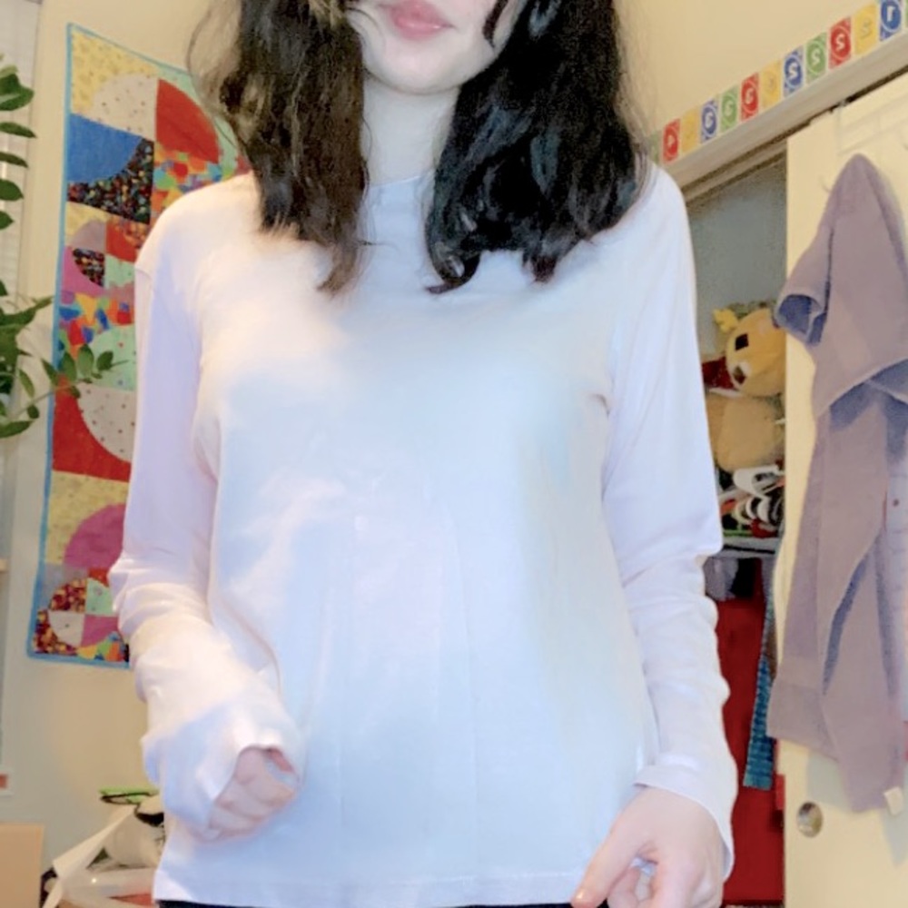 Plain light pink long sleeve